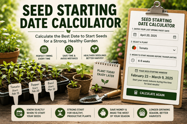 Seed Starting Date Calculator: When to Start Your Seeds Indoors